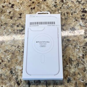 Apple iPhone 14 Pro Max Clear Case with MagSafe. Never used. Open box